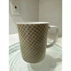 Fitz and Floyd Coffee Mug, Pretty Tea Cup, preppy plaid